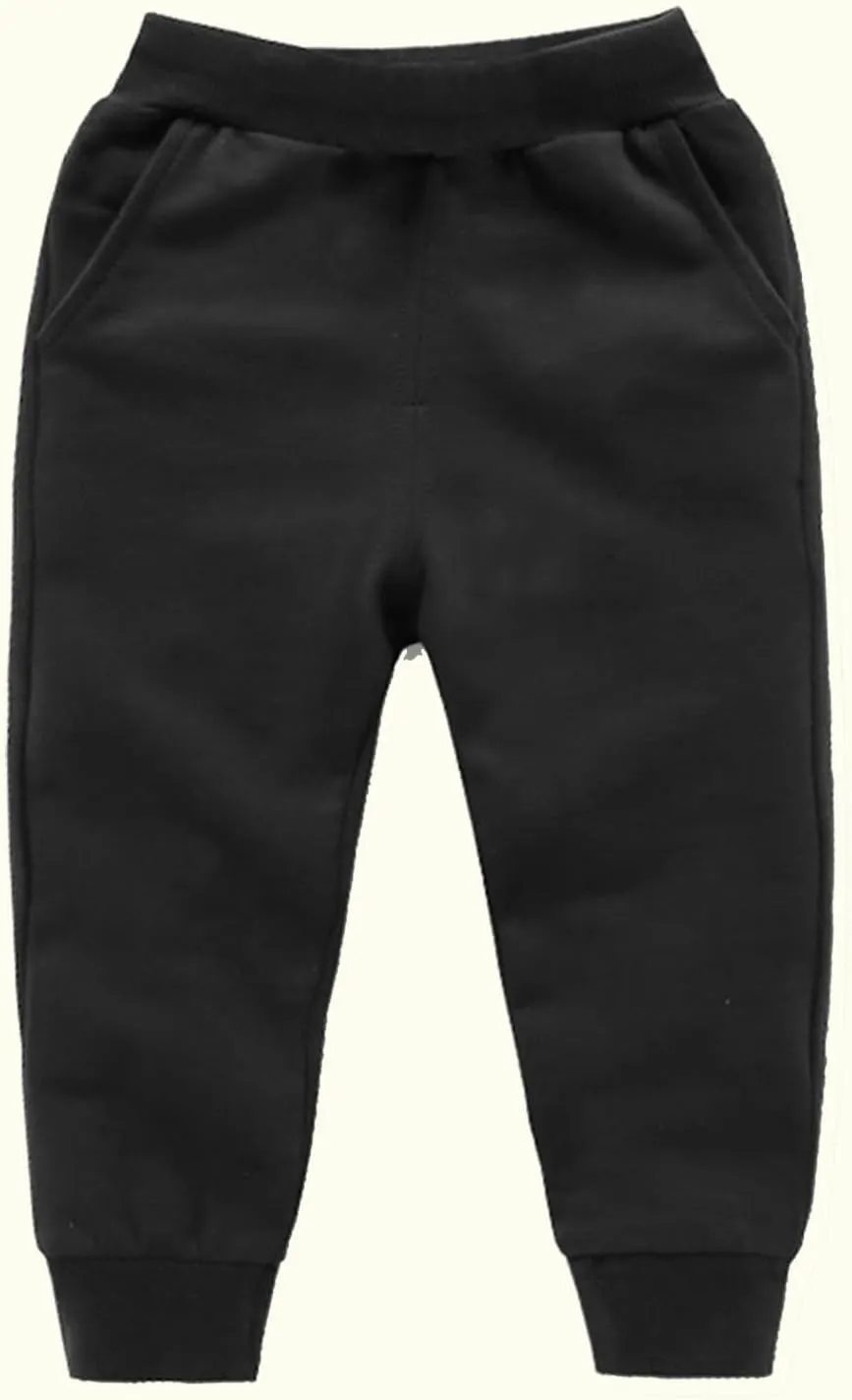 Girls Sweatpants Relaxed Fit Unisex Boys Cotton Casual Joggers Pants Toddler Kids Comfort Athletic Running Trousers