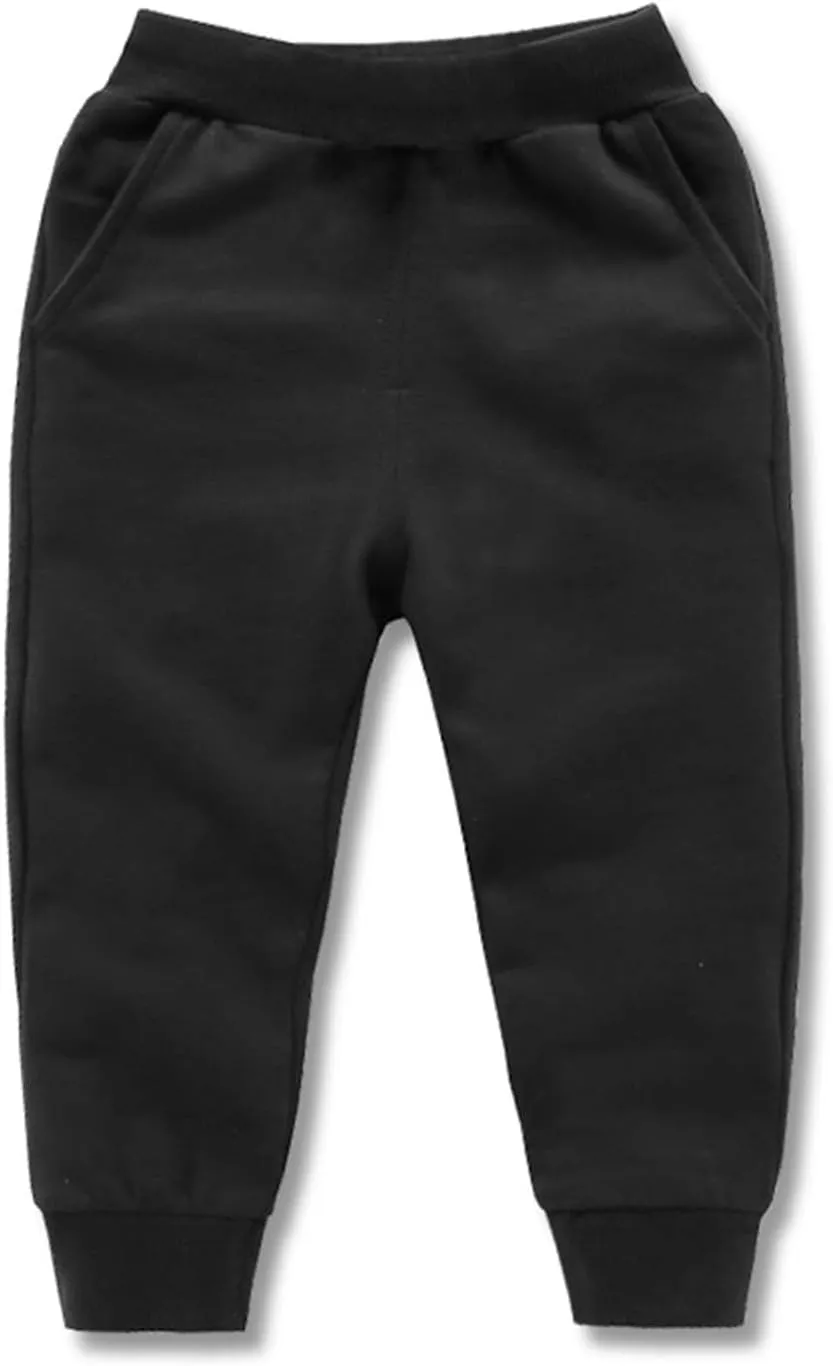 Girls Sweatpants Relaxed Fit Unisex Boys Cotton Casual Joggers Pants Toddler Kids Comfort Athletic Running Trousers