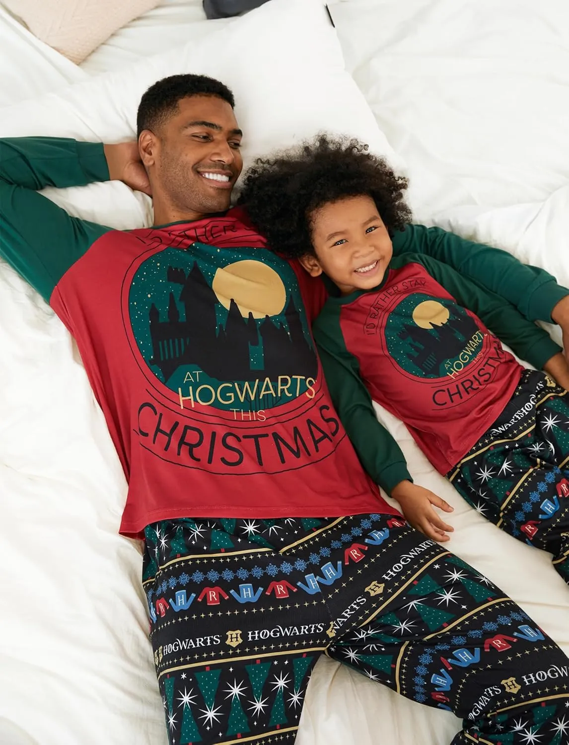 Harry Potter Family Christmas Matching Pajamas Sets Xmas Pjs Top and Pant Set for Kids Couples