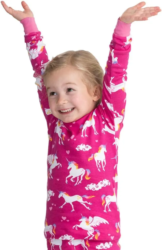 Hatley Girls Organic Cotton Long Sleeve Printed Pajamas
