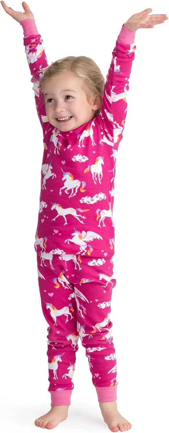 Hatley Girls Organic Cotton Long Sleeve Printed Pajamas