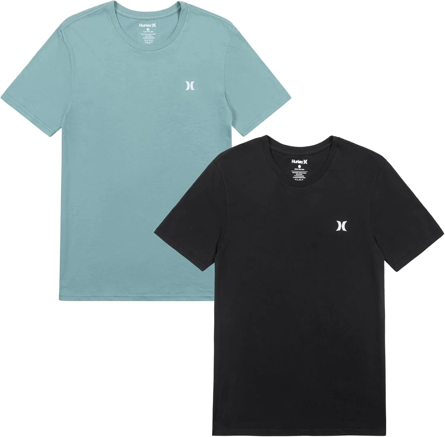 Hurley Men's 2 Pack Cotton Crewneck Short Sleeve T-Shirt