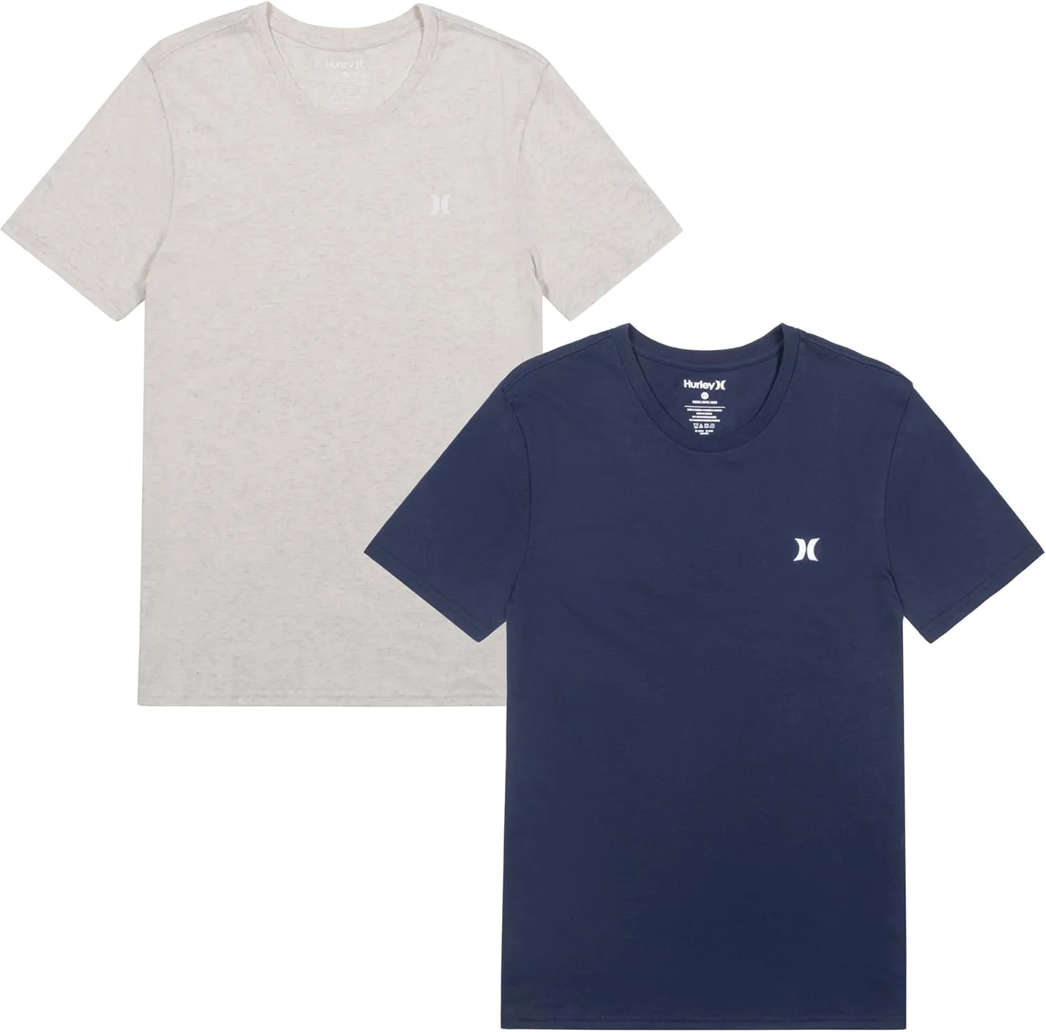 Hurley Men's 2 Pack Cotton Crewneck Short Sleeve T-Shirt