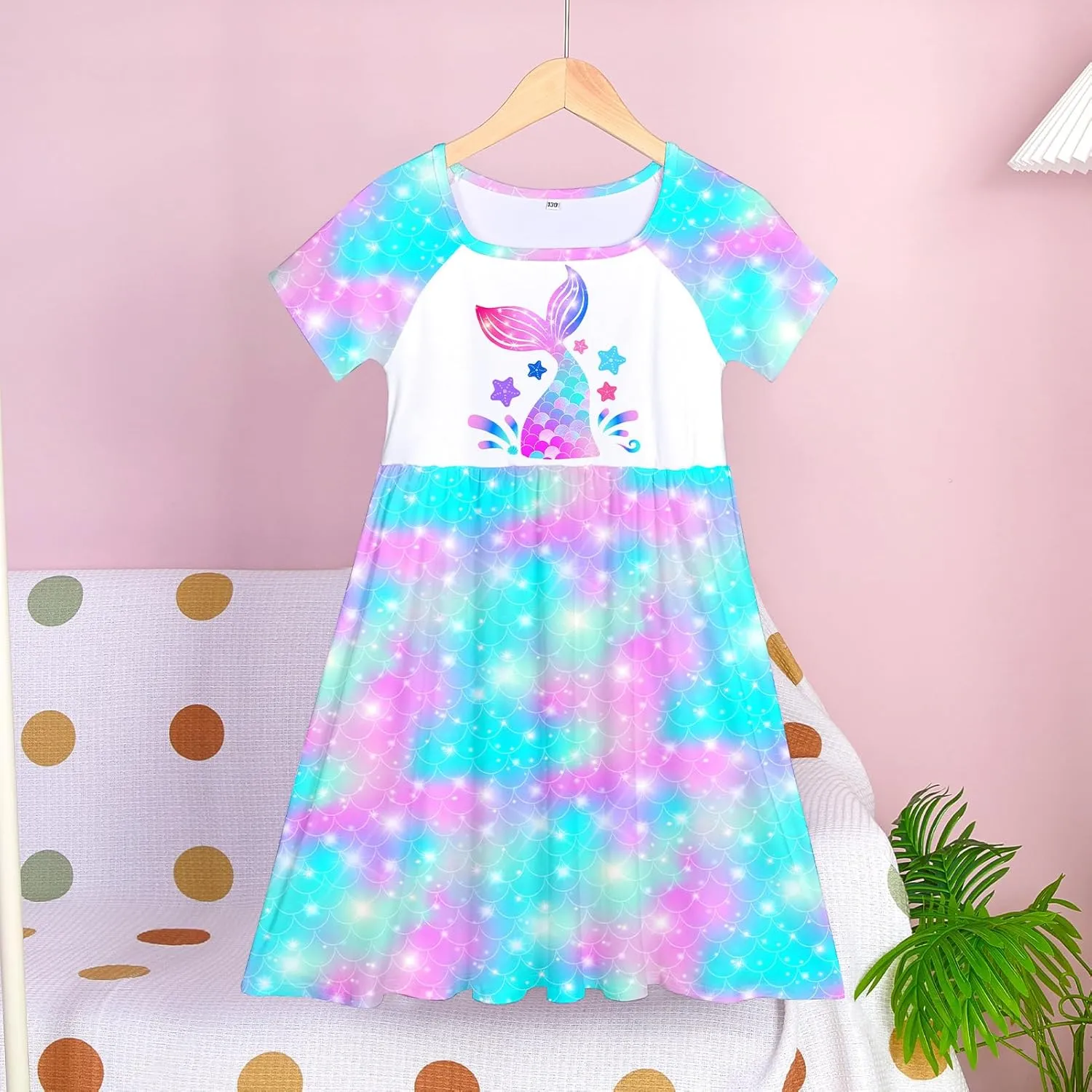 ICOSY Girls Nightgowns Unicorn Dress Pajamas for Kids Toddler Princess Nightgown Dress Unicorn Clothes for Girls