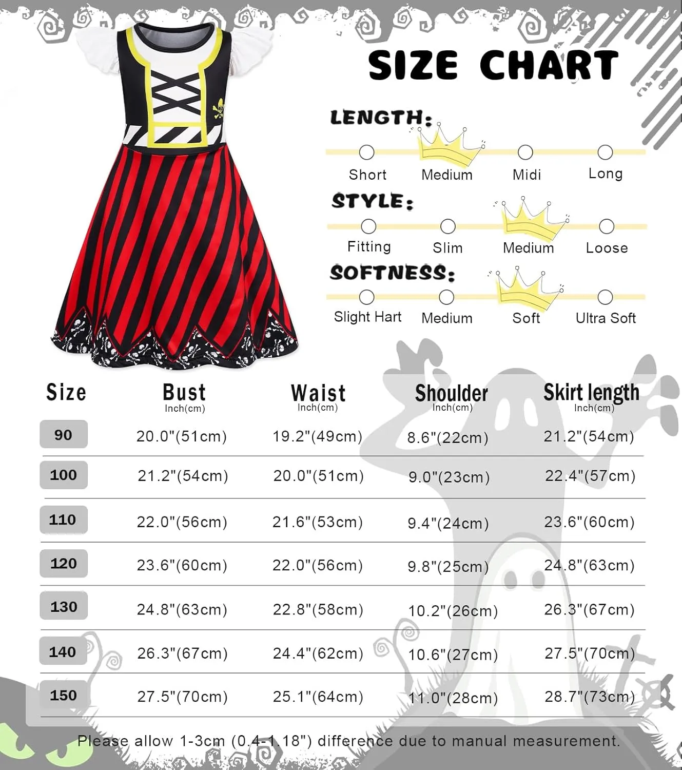 Jurebecia Girls Nightgowns Princess Pajamas Nightdress for Toddler Kids Sleepwear Flutter Sleeves Night Dress