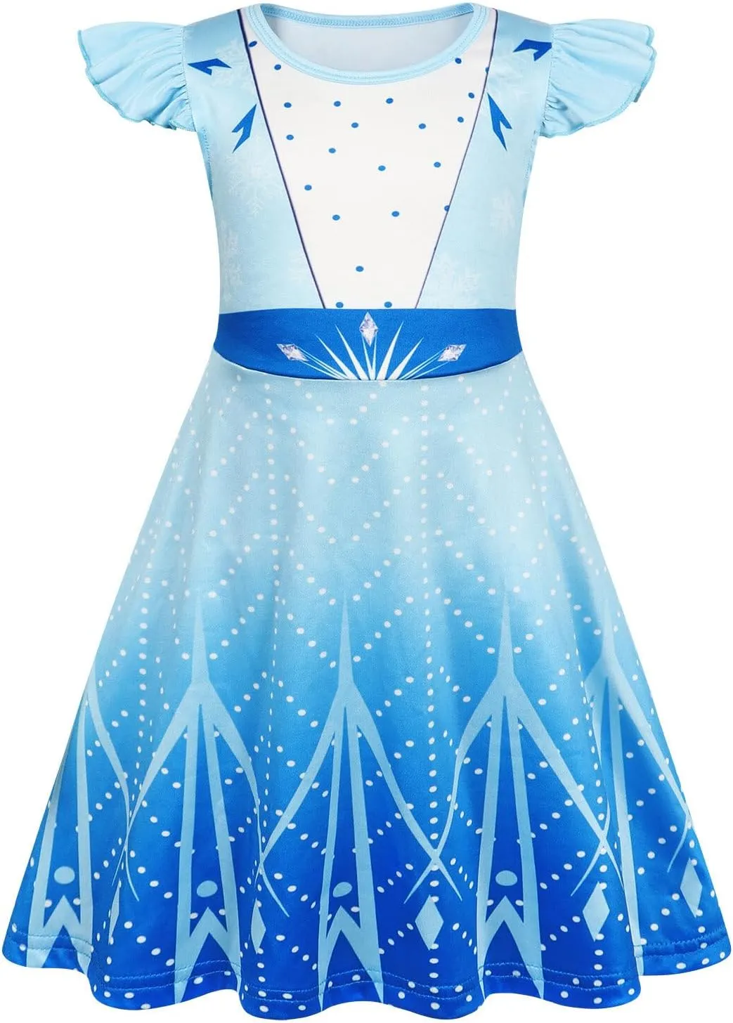 Jurebecia Girls Nightgowns Princess Pajamas Nightdress for Toddler Kids Sleepwear Flutter Sleeves Night Dress