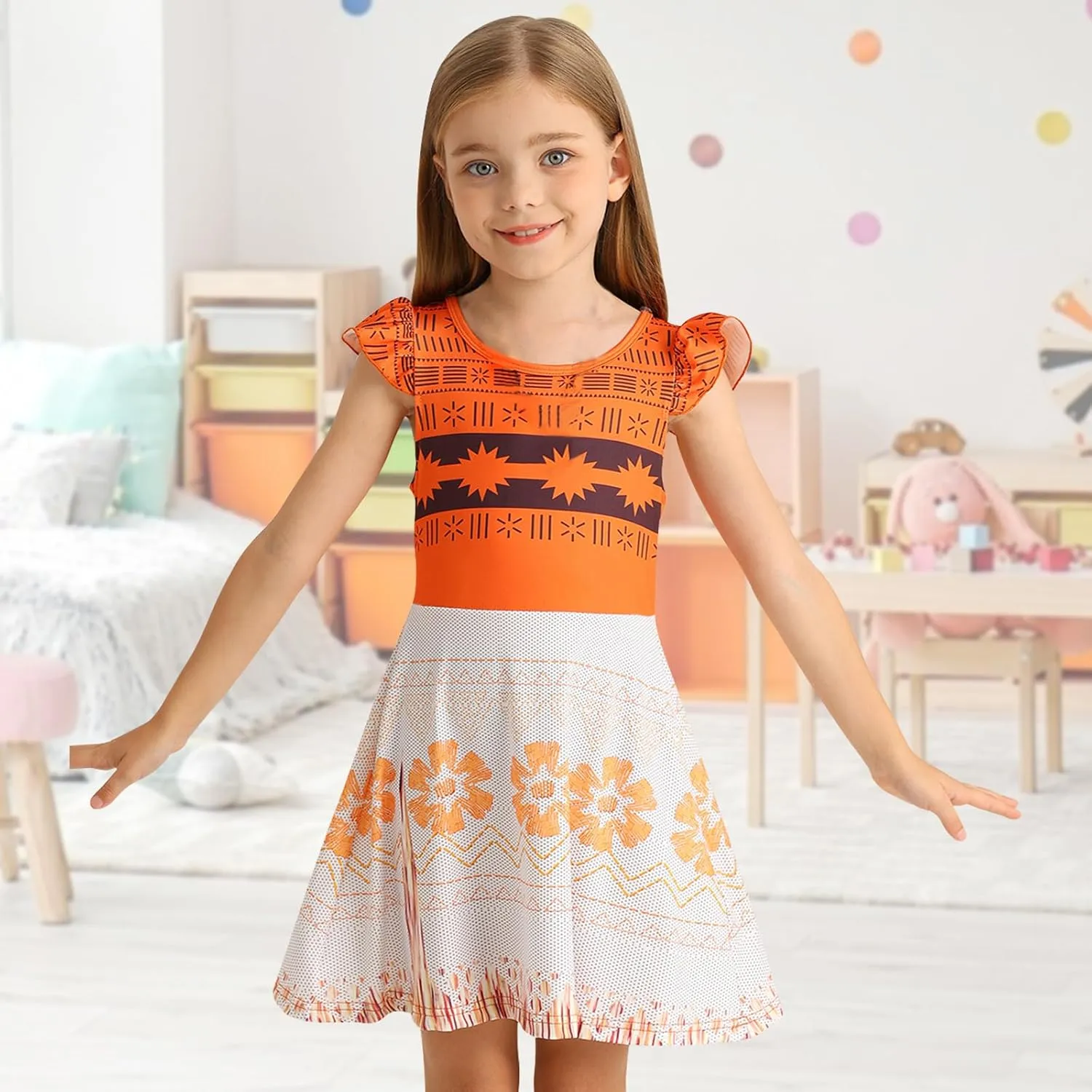 Jurebecia Girls Nightgowns Princess Pajamas Nightdress for Toddler Kids Sleepwear Flutter Sleeves Night Dress