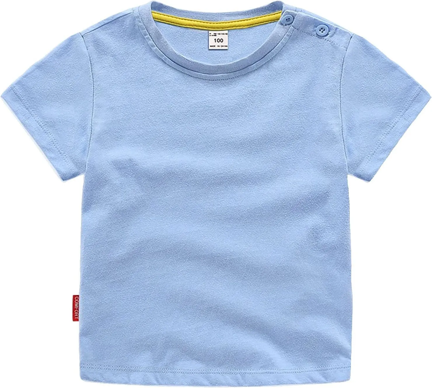 Kids Boys Girls Baseball T Shirt Toddler Baby Solid Color Tee Tops Short Sleeve Basic Blouse Casual Shirt Tops