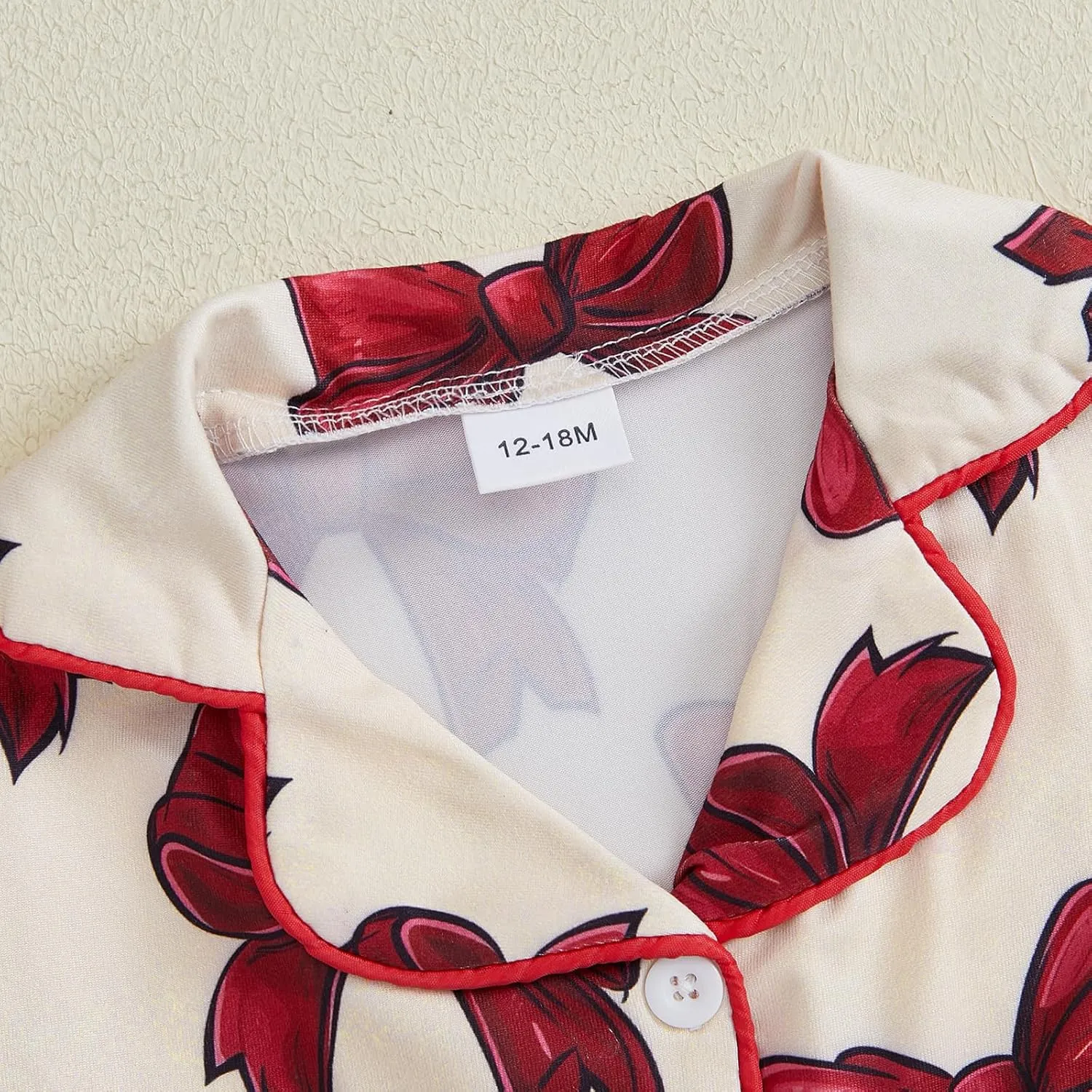 Kuriozud Toddler Kids Little Girls Easter Satin Pajamas Egg Bow Print Feather Trim Sleeve Button Down Sleepwear Pjs Set