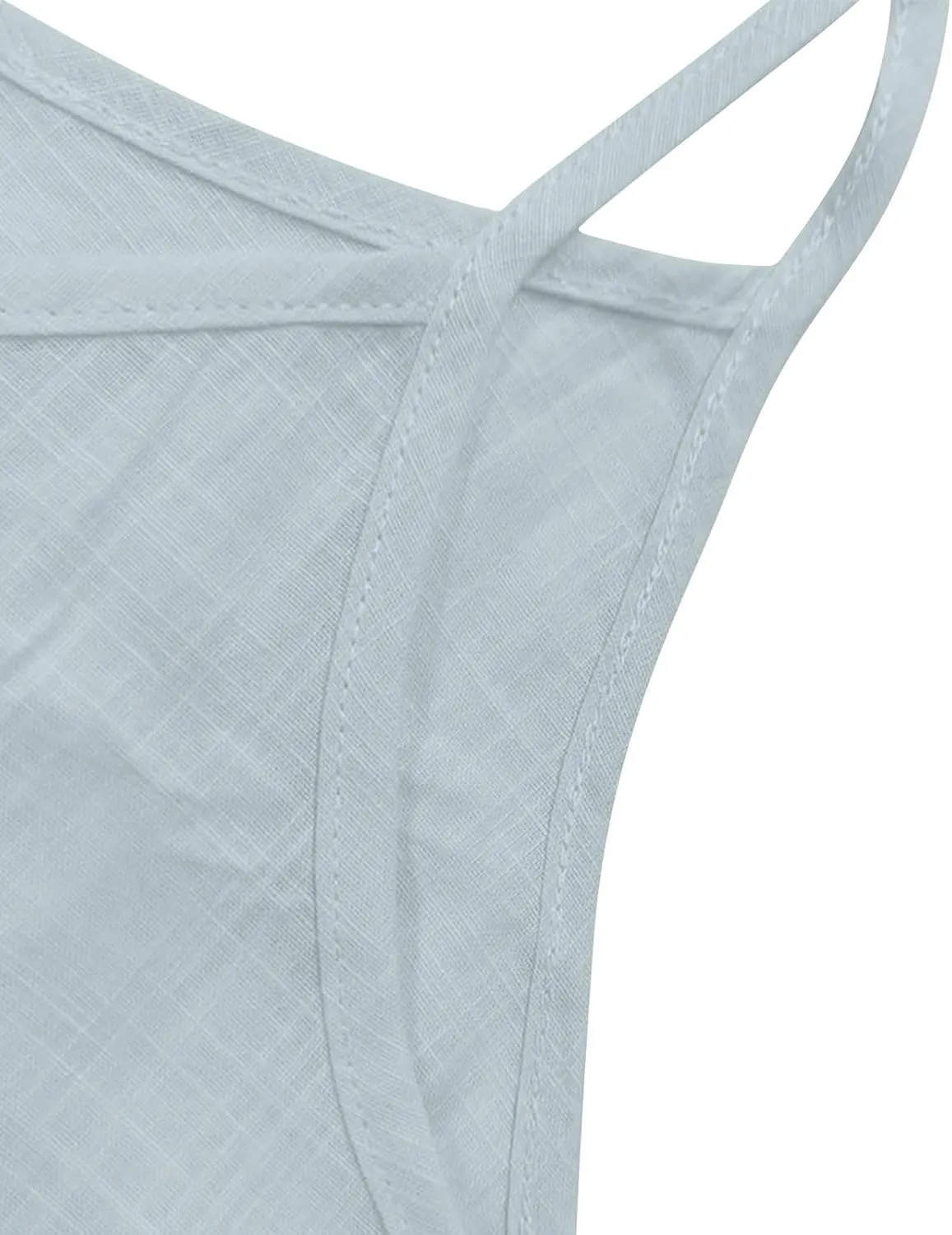 Linen Tank Top for Women Summer Spaghetti Strap Tank Tops Sleeveless Cotton Tshirt Loose Fit Camisole Tops 2025