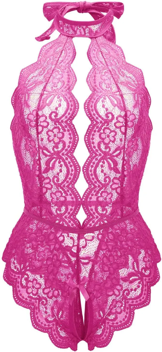 Lingerie for Women Lace Babydoll Sleepwear Sexy Nightwear Outfits Plus Size Bodysuit Negligees Teddy Underwear