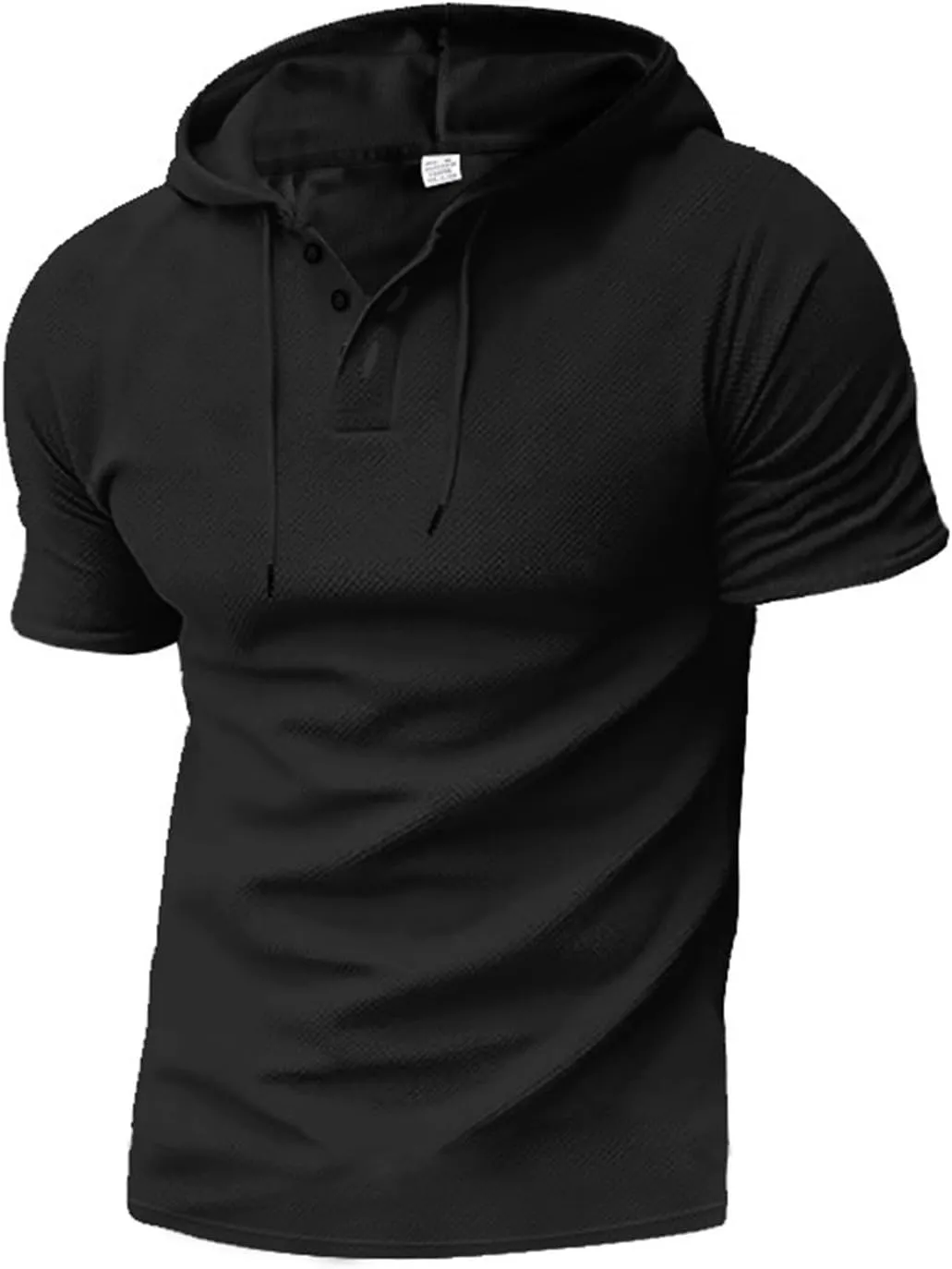 Litetao Short Sleeve Hoodie Shirts for Men Workout Gym Sweatshirt Fashion Athletic Muscle Pullover Comfy Hooded T-Shirts
