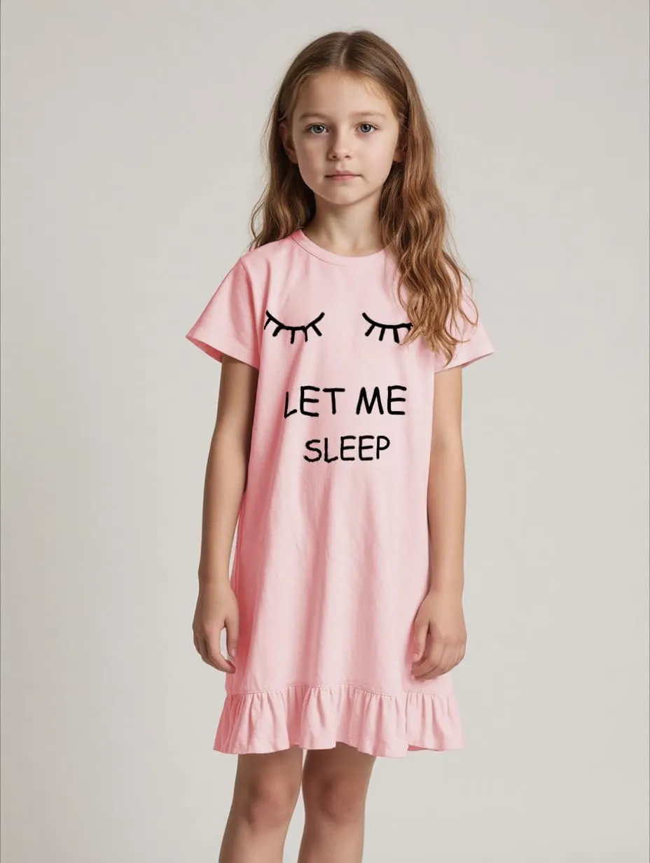 Little Hand Girls Summer Nightgowns Butterfly Mermaid Cherry Nightdress for Kid Sleepwear Short Sleeve Sleepdress 2-10 Years