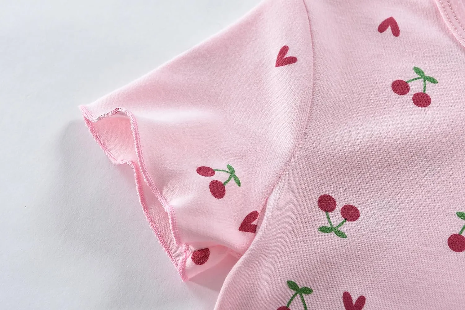 Little Hand Girls Summer Nightgowns Butterfly Mermaid Cherry Nightdress for Kid Sleepwear Short Sleeve Sleepdress 2-10 Years