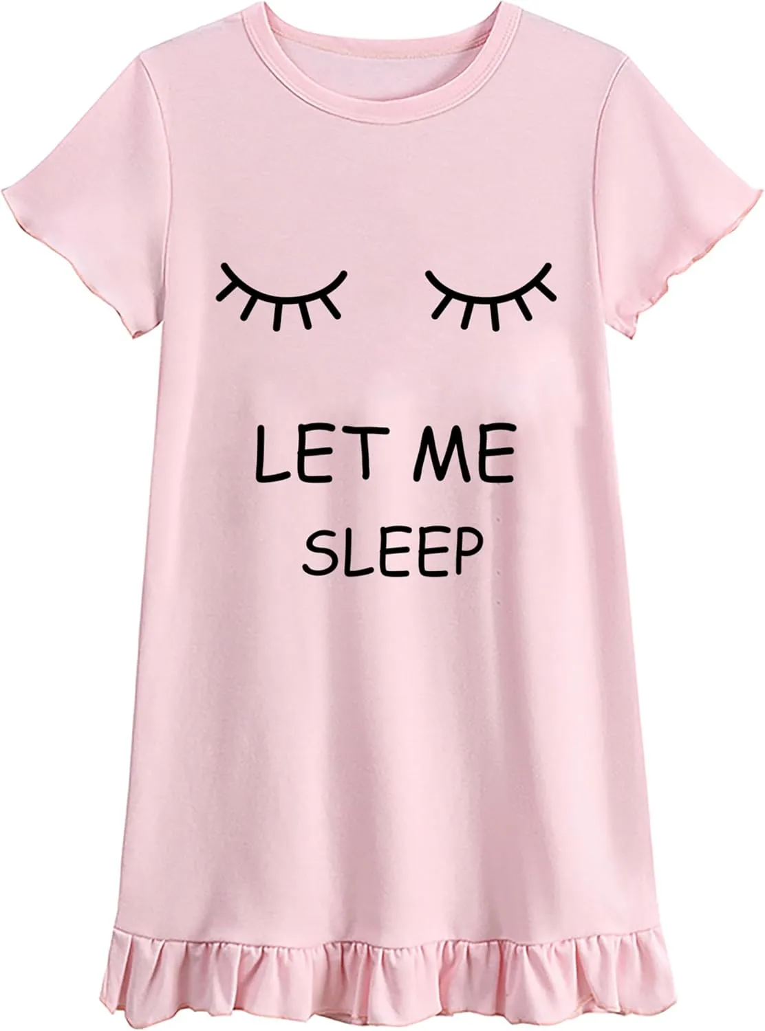 Little Hand Girls Summer Nightgowns Butterfly Mermaid Cherry Nightdress for Kid Sleepwear Short Sleeve Sleepdress 2-10 Years