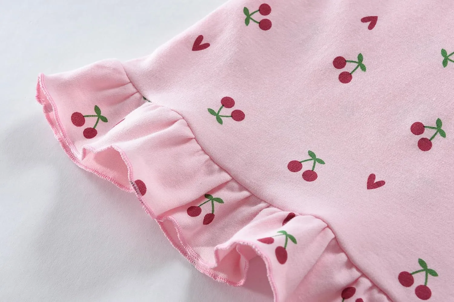 Little Hand Girls Summer Nightgowns Butterfly Mermaid Cherry Nightdress for Kid Sleepwear Short Sleeve Sleepdress 2-10 Years
