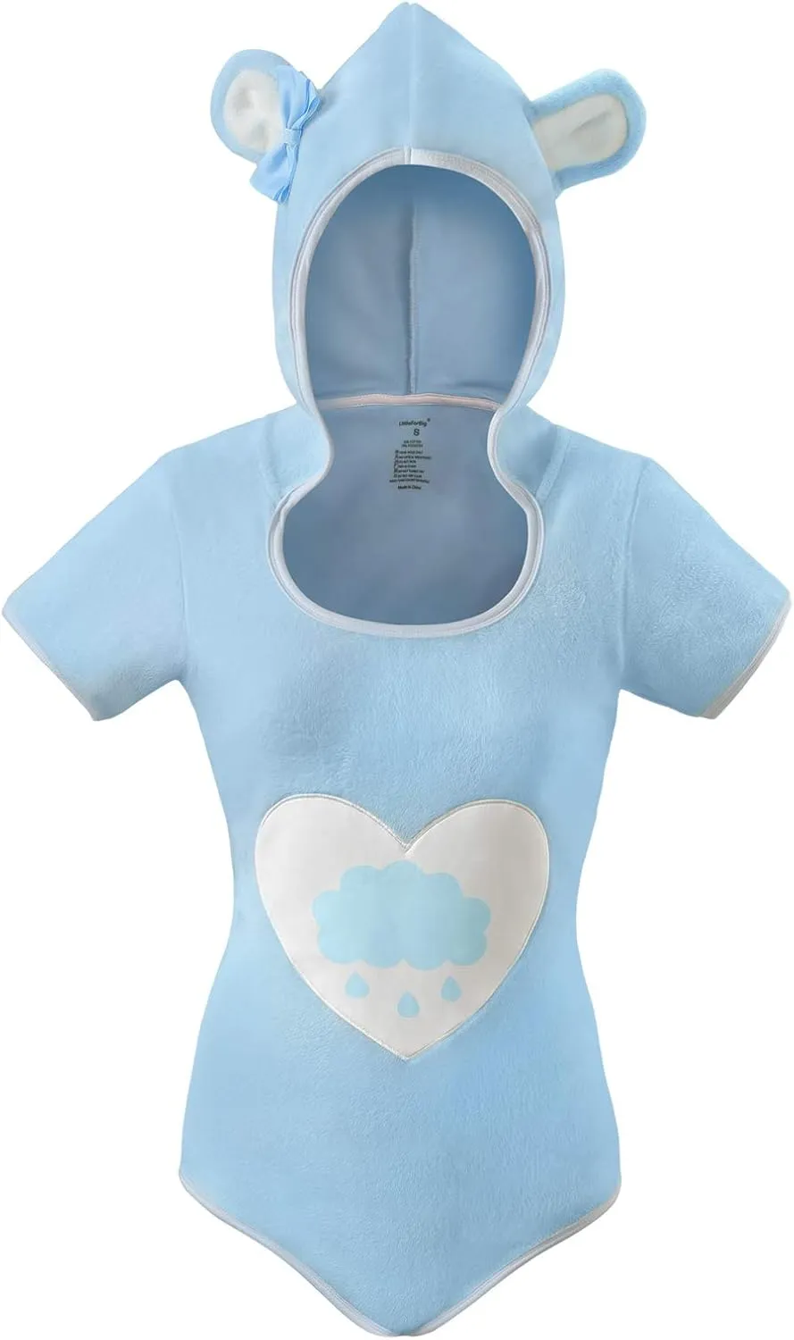 Littleforbig Cotton Onesie Pajamas Bodysuit - Teddy Bear Onesie Blue