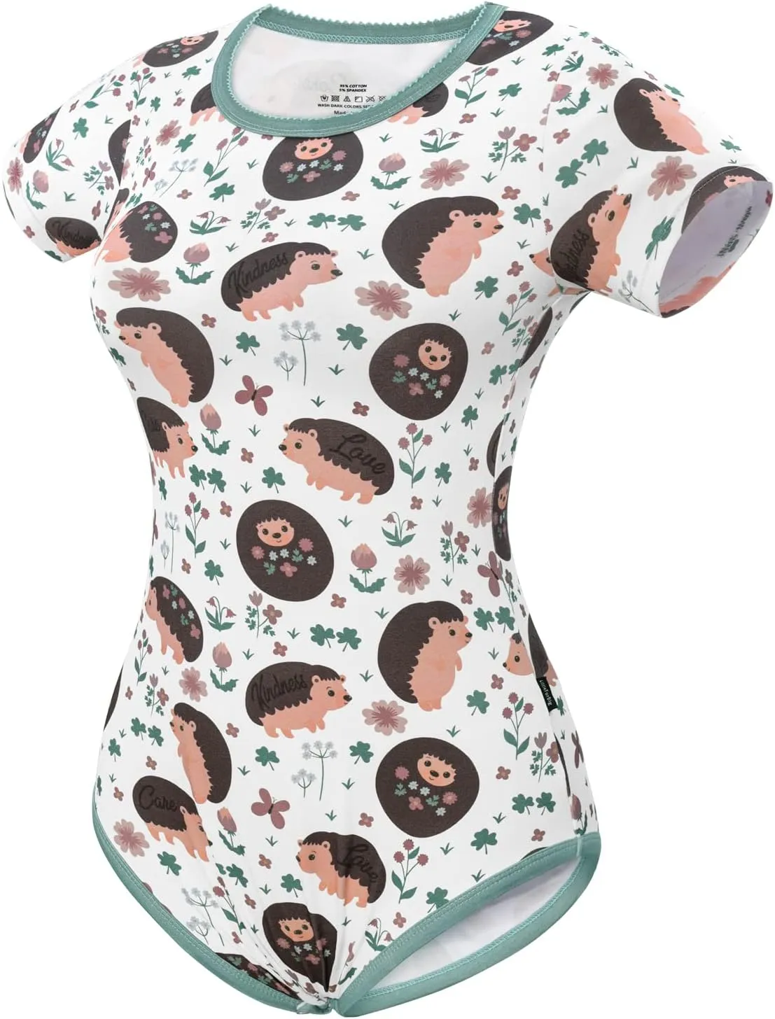 Littleforbig Cotton Romper Onesie Pajamas Bodysuit - Hedgehugs Onesie
