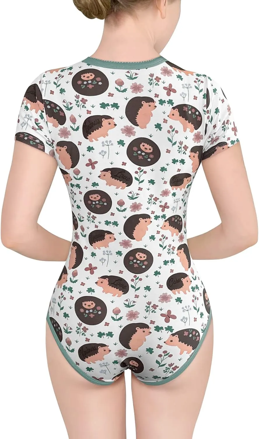 Littleforbig Cotton Romper Onesie Pajamas Bodysuit - Hedgehugs Onesie