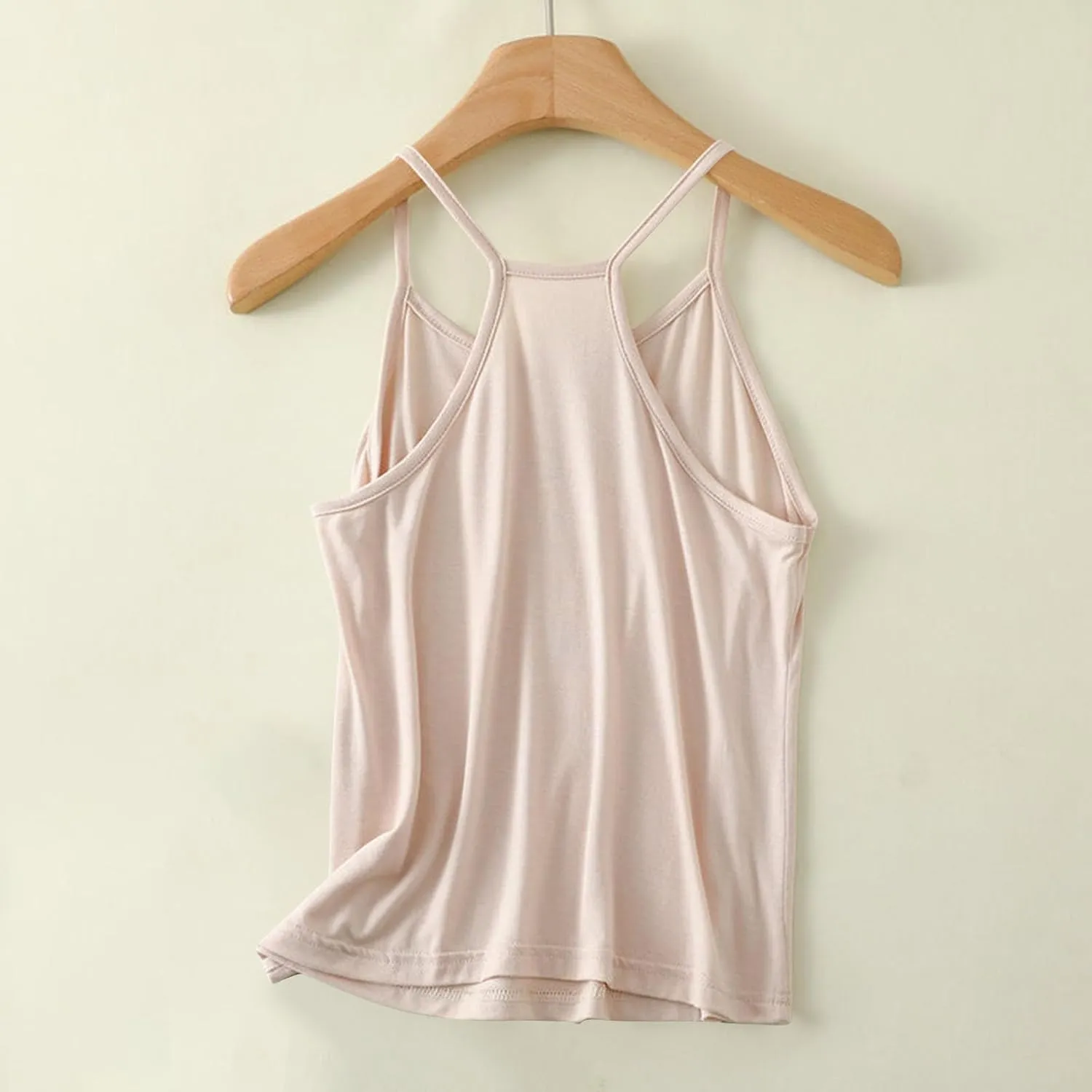 Lmdudan Tank Tops for Women Crewneck Spaghetti Strap Camisole Loose Fit Sleeveless Tees Casual Summer Racerback Shirts