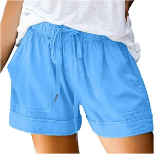 Lounge Shorts for Women Ripped Stretchy Jean Shorts Mid Waisted Distressed Denim Shorts Capri Pants Maternity Clothes