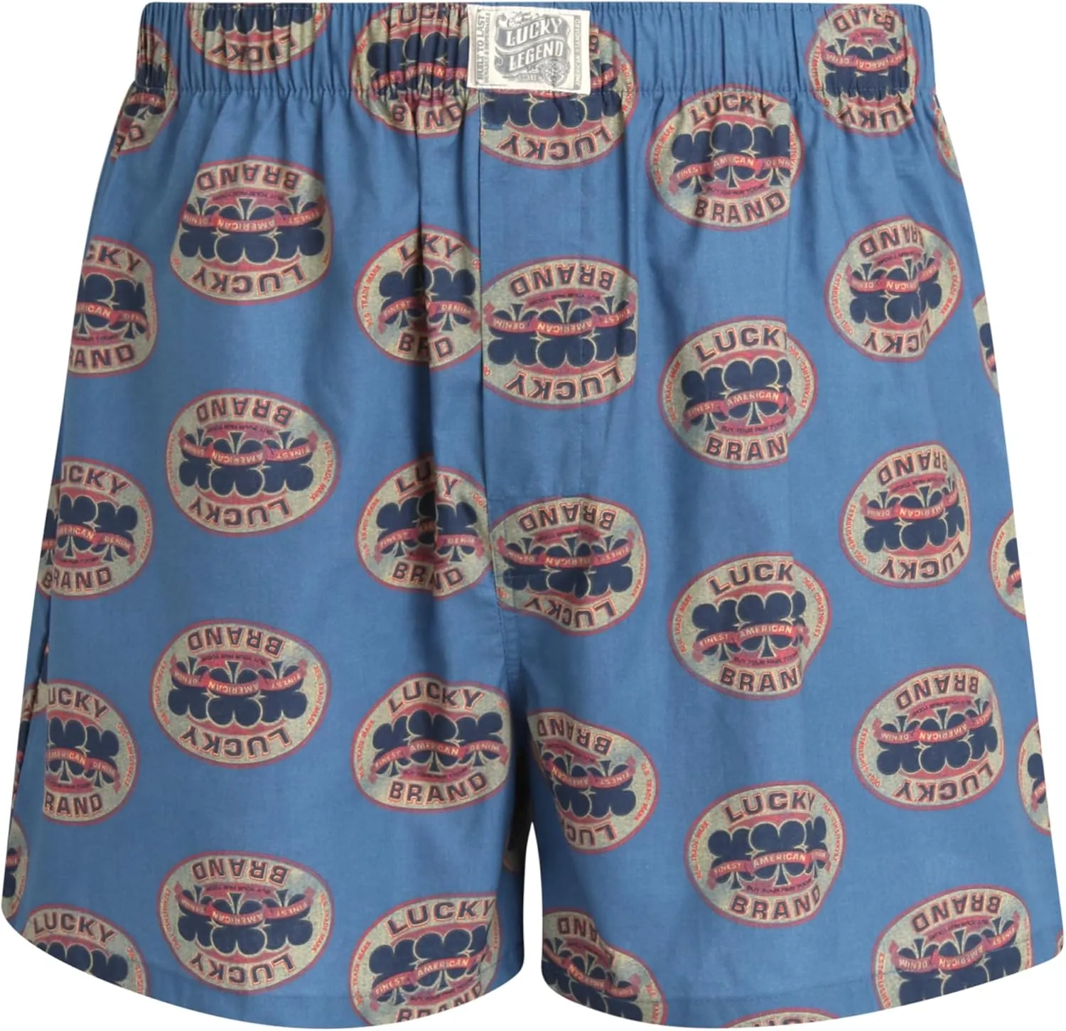 Lucky Brand Men's Boxer Shorts - 6 Pack Classic Cotton Woven Boxers for Men With Functional Fly, Relaxed Fit (Sizes: S-XXL)