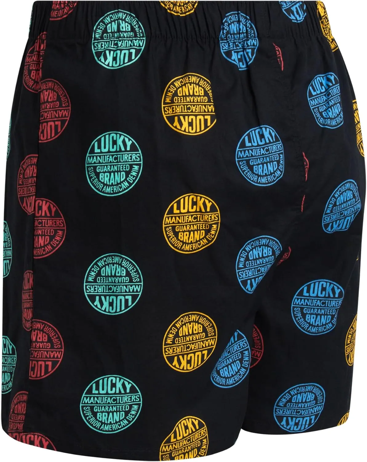 Lucky Brand Men's Boxer Shorts - 6 Pack Classic Cotton Woven Boxers for Men With Functional Fly, Relaxed Fit (Sizes: S-XXL)