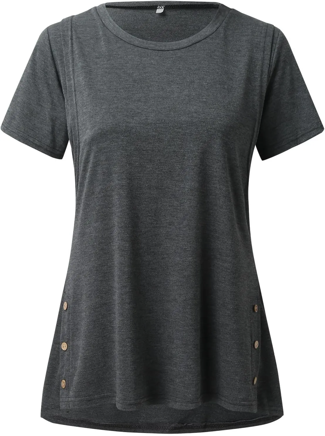 Maternity Nursing Shirts Women Breastfeeding Tops Short Sleeve Comfort Pregnancy Clothes Lounge Cotton Tee Top