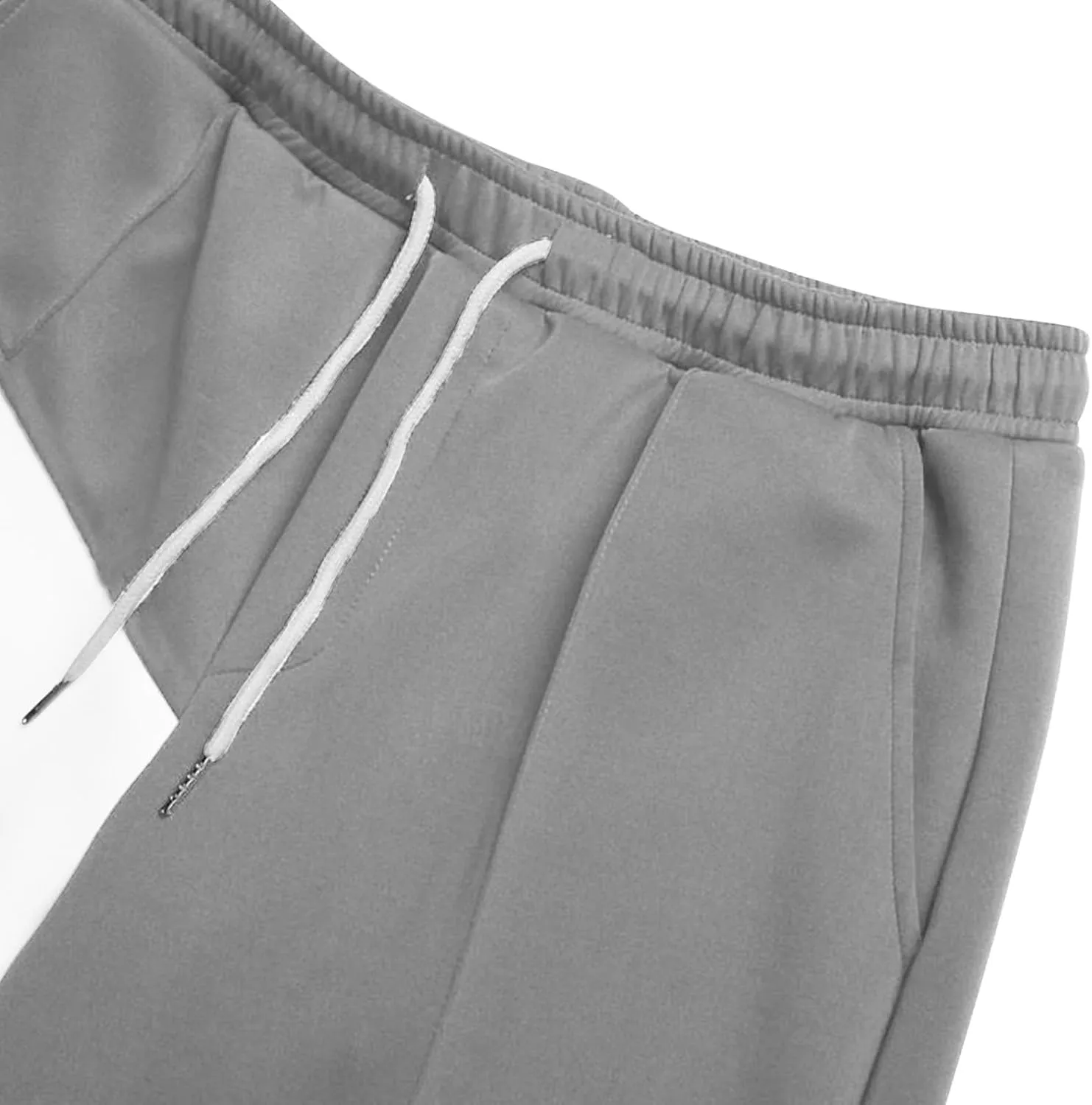 Mens Baggy Sweatpants Color Match Elastic Waist Drawstring Straight Leg Pants Casual Fashion Sports Trousers