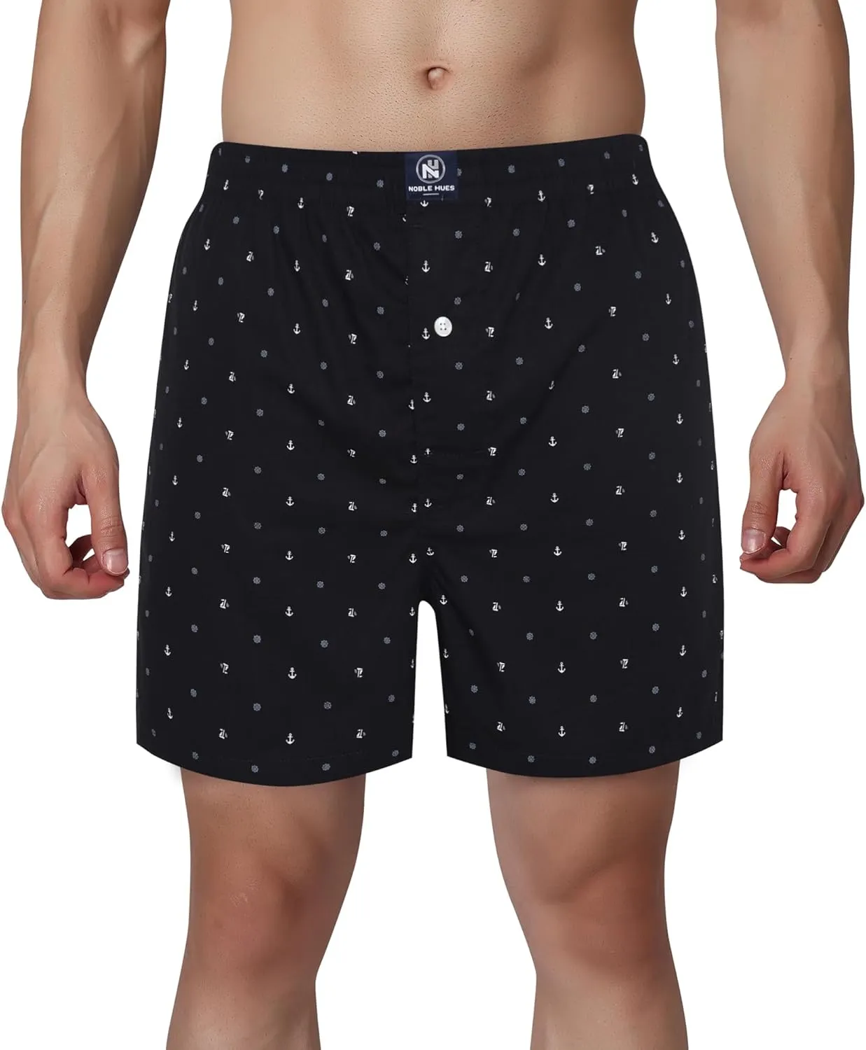 Men's Boxer Shorts, Comfortable Cotton Boxers, 100% Cotton Print Multicolor Boxers for Men, Multi Pack
