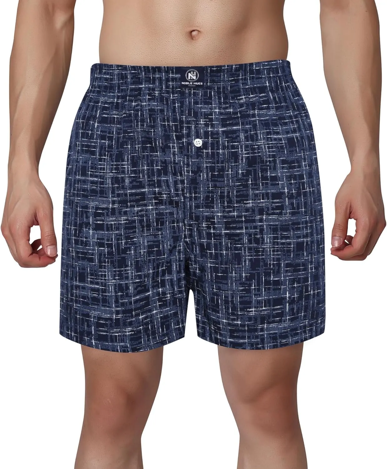Men's Boxer Shorts, Comfortable Cotton Boxers, 100% Cotton Print Multicolor Boxers for Men, Multi Pack