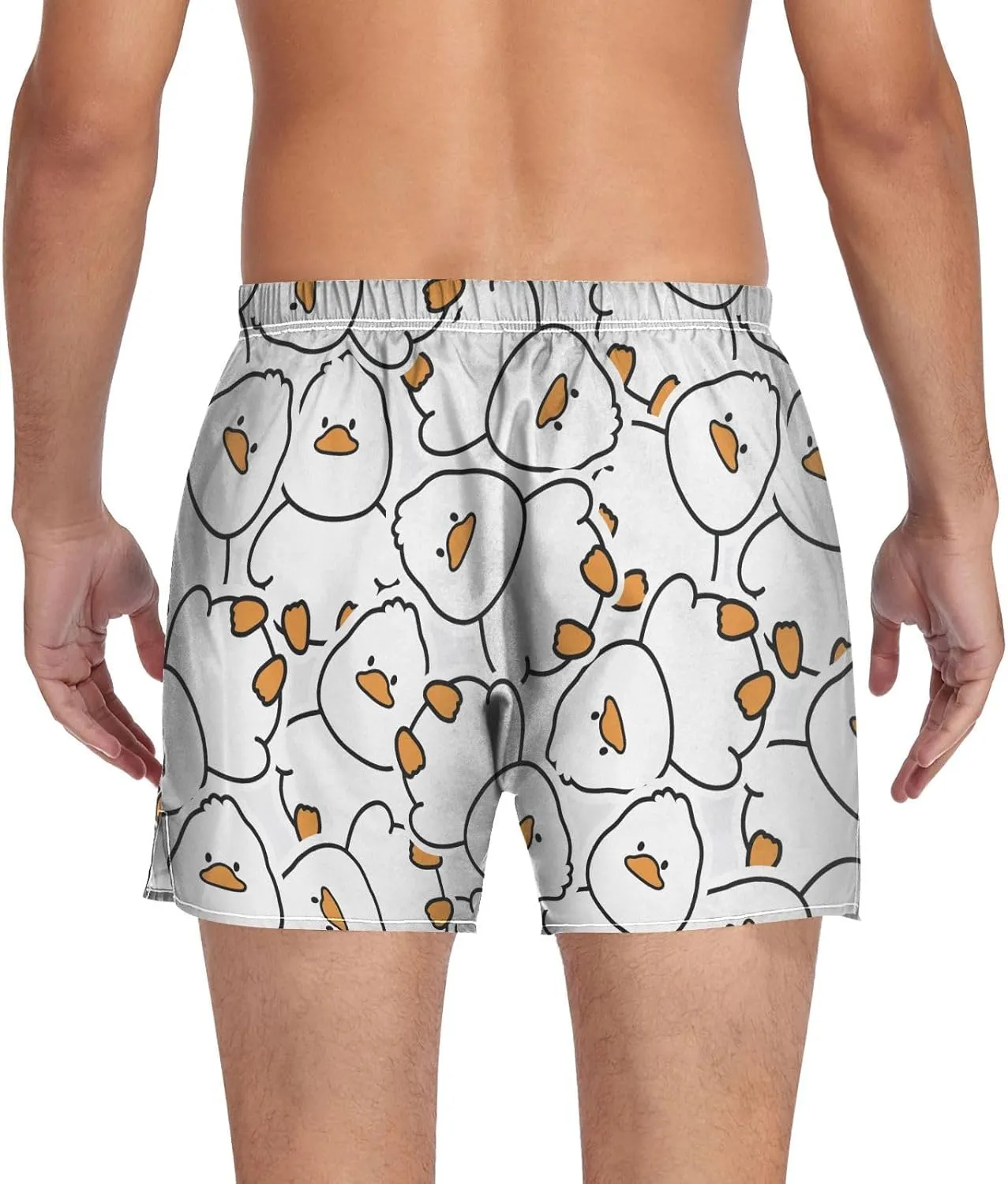 Men's Boxer Shorts, Soft Breathable Woven Boxer Briefs Underwear Button Fly S-XXL