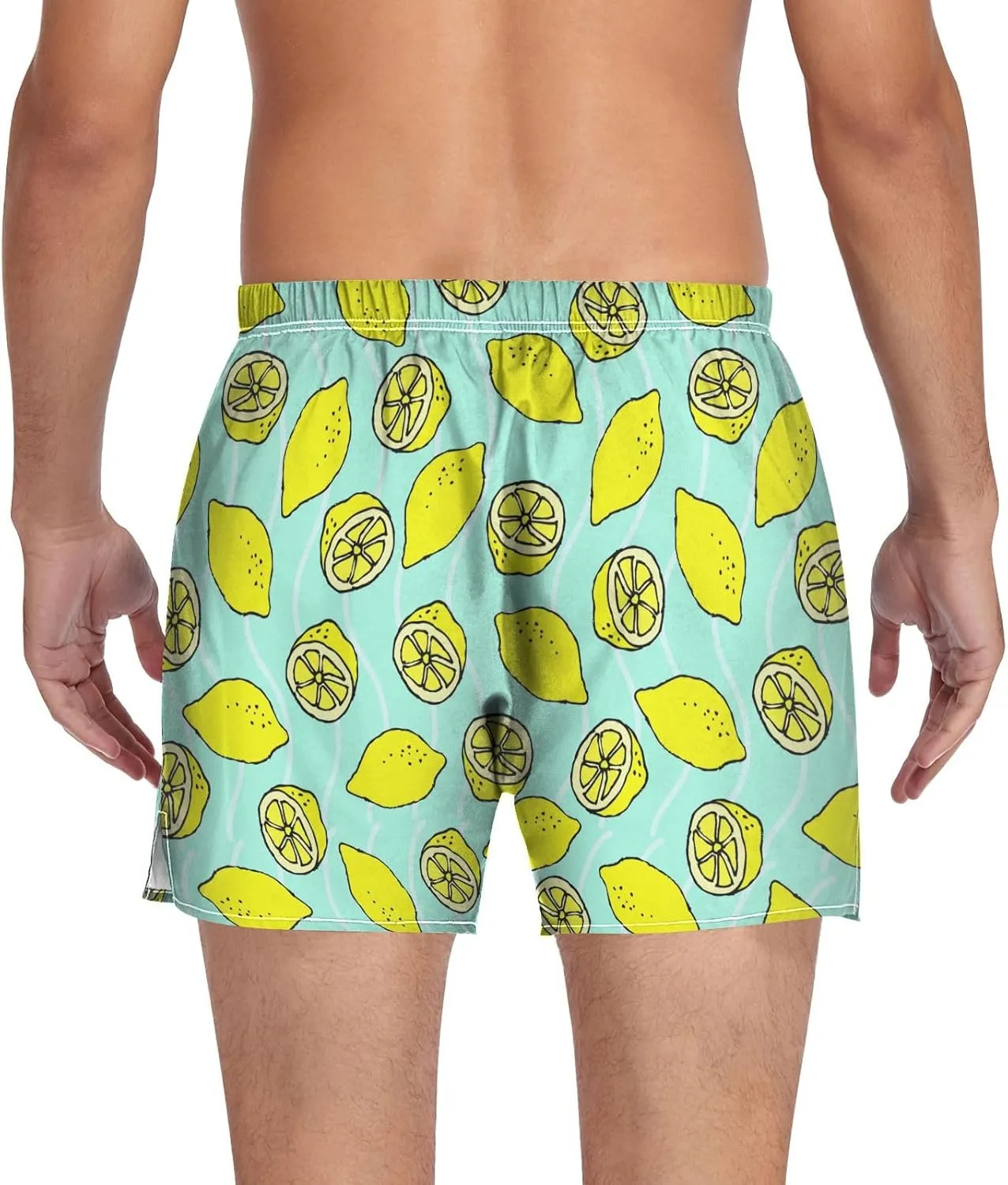 Men's Boxer Shorts, Soft Breathable Woven Boxer Briefs Underwear Button Fly S-XXL
