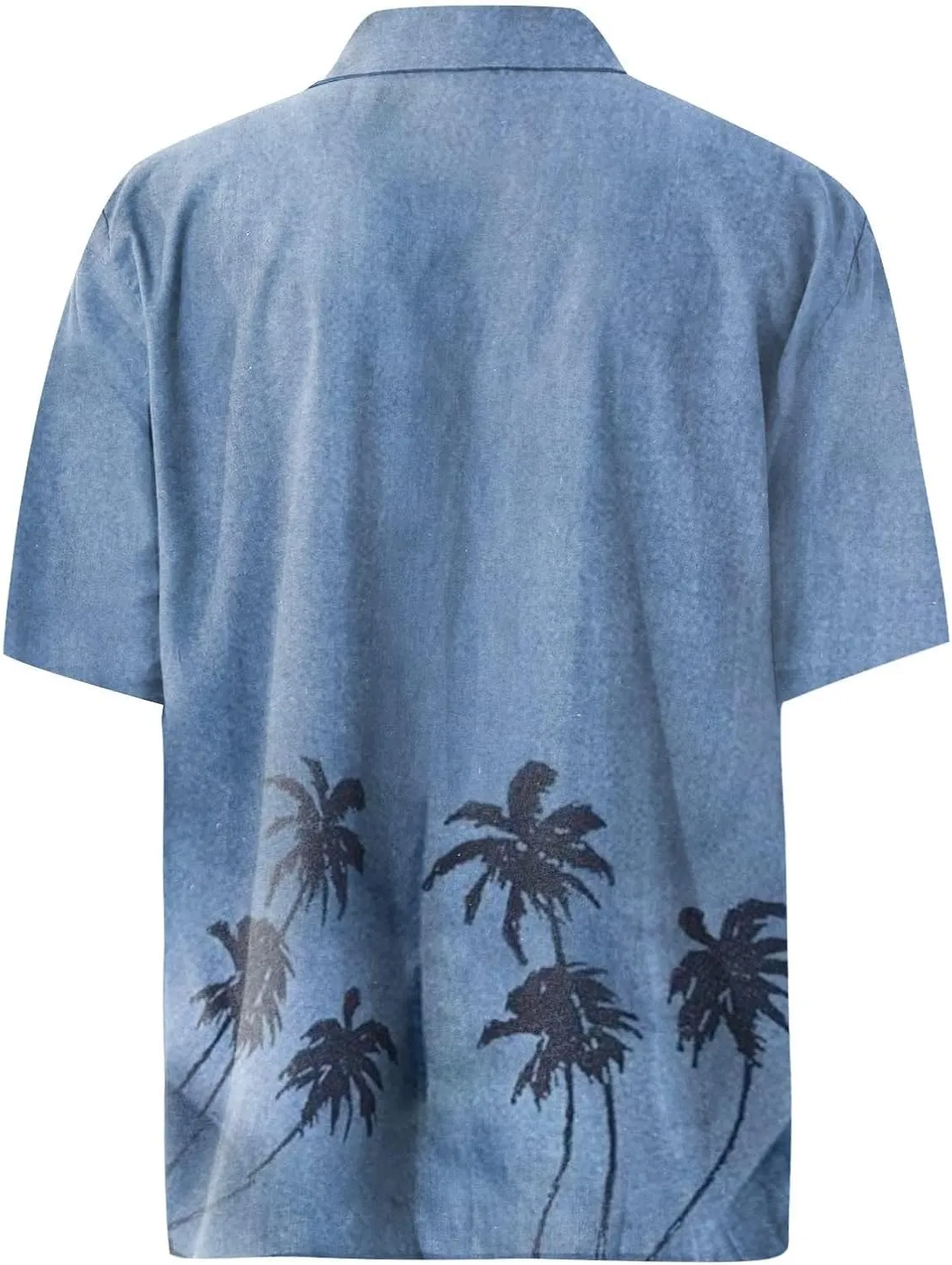 Men's Linen Shirts Short Sleeve Hawaiian Summer Button down T Shirts Vacation Beach Tops Casual Plus Size Tops