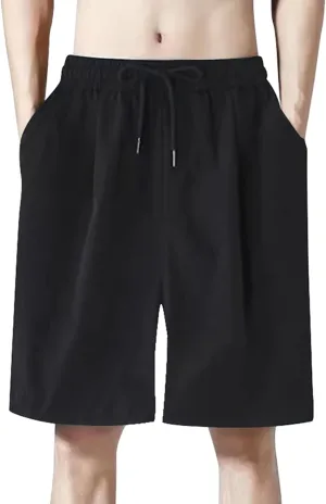 Men's Pajama Bottoms Lounge Sleep Shorts Soft Comfortable Breathable Pajamas Shorts with Pockets