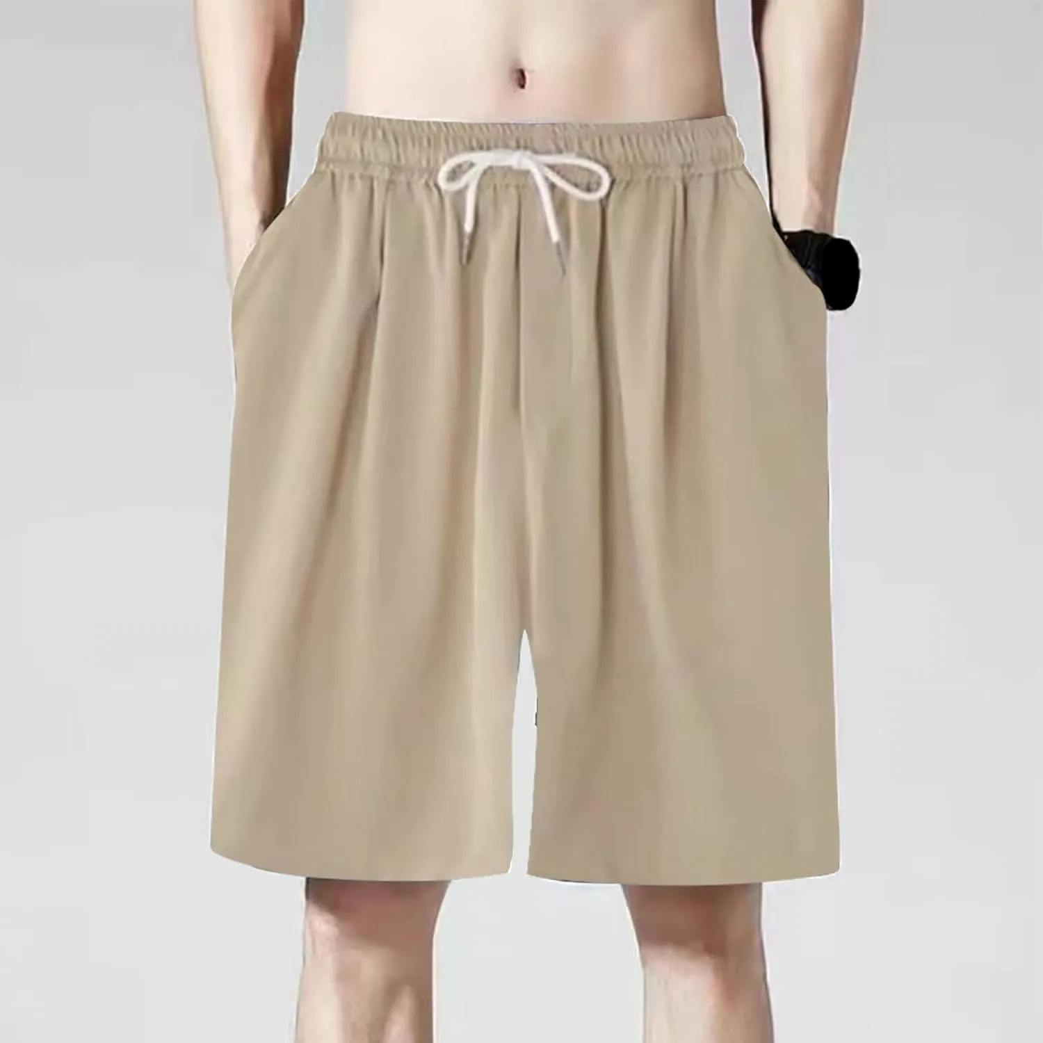 Men's Pajama Bottoms Lounge Sleep Shorts Soft Comfortable Breathable Pajamas Shorts with Pockets