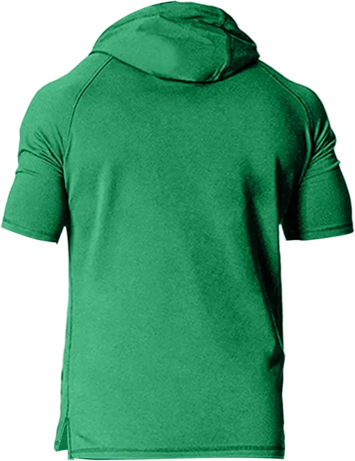 Mens Short Sleeve Muscle Hoodies Slim Fit Fitness Gym Workout Athletic Tee Pullover Tops Casual Loose Fashion Shirts