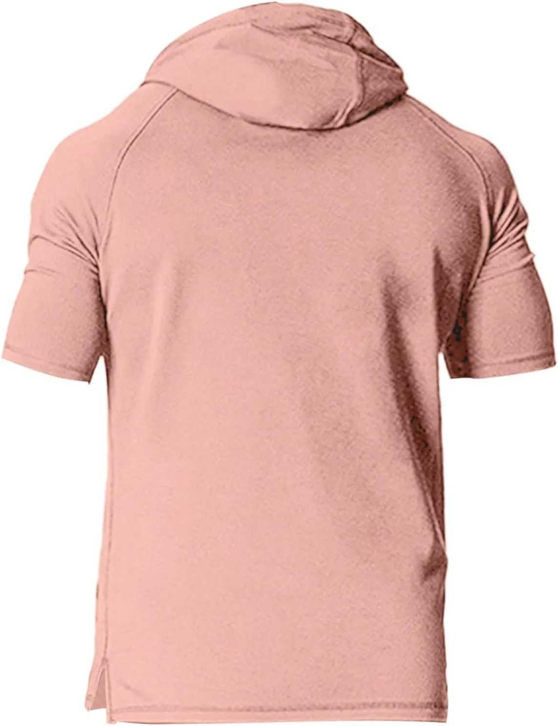 Mens Short Sleeve Muscle Hoodies Slim Fit Fitness Gym Workout Athletic Tee Pullover Tops Casual Loose Fashion Shirts