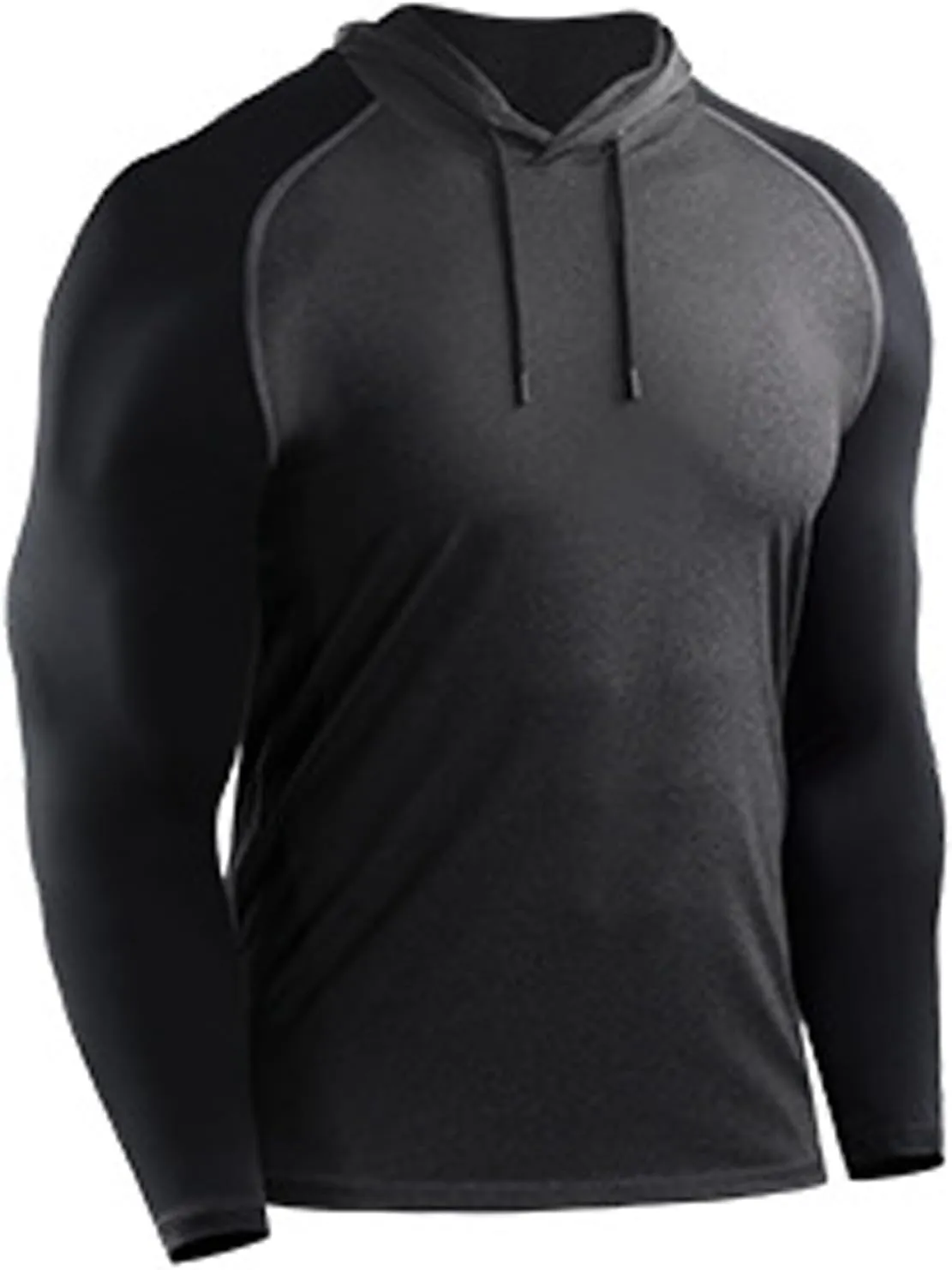 Men's Slim Fit Long Sleeve Hoodie Shirts with Drawstring Color Block Sweatshirt Casual Hooded Outdoor Pullover Tops