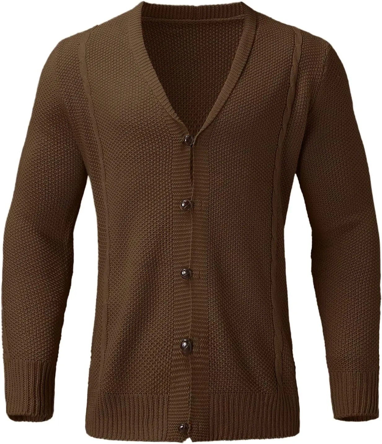 Mens Sweater Men's Lightweight Cardigan Sweater Single-Breasted V-Neck Knitted Cardigans Jacket