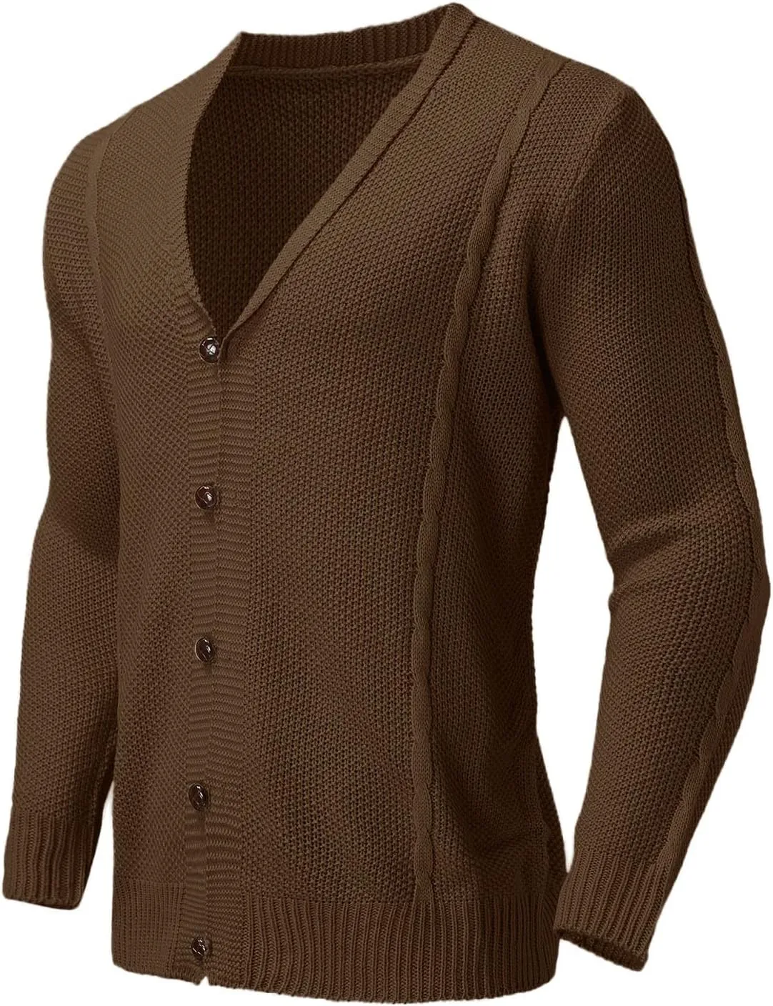 Mens Sweater Men's Lightweight Cardigan Sweater Single-Breasted V-Neck Knitted Cardigans Jacket