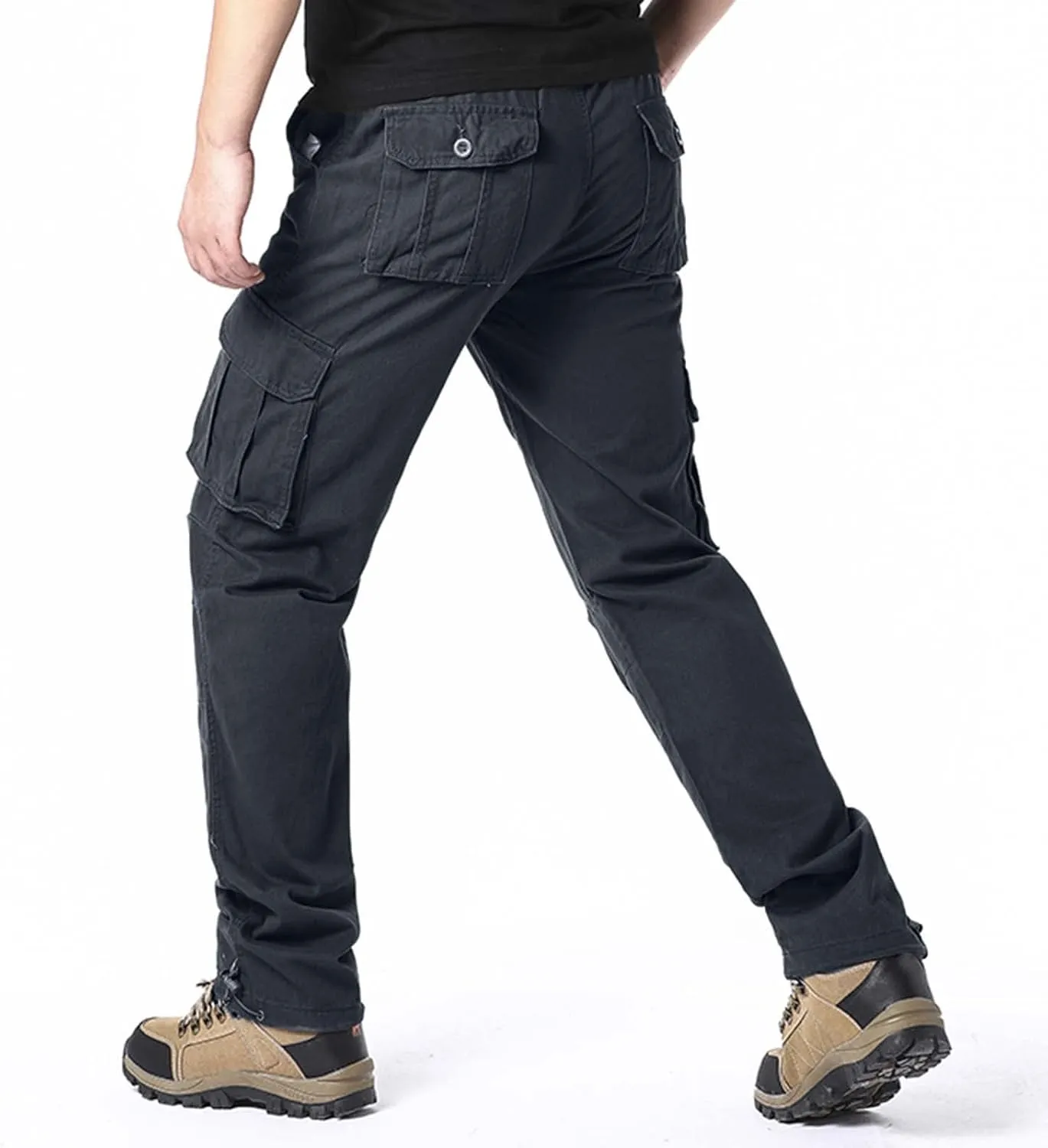 Mens Sweatpants with Pockets Big and Tall Running Gym Men's Casual Pants Drawstring Sweat Jogging Cargo Joggers Long