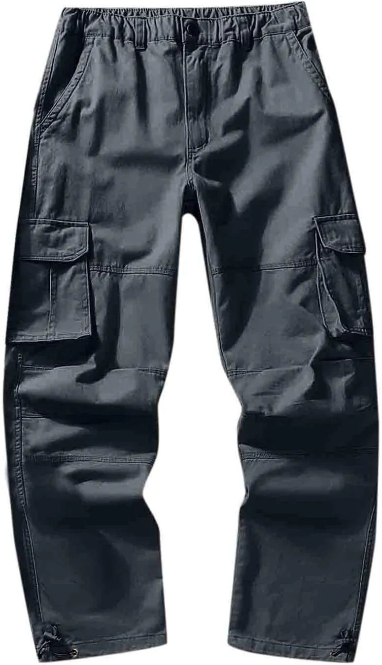 Mens Sweatpants with Pockets Big and Tall Running Gym Men's Casual Pants Drawstring Sweat Jogging Cargo Joggers Long