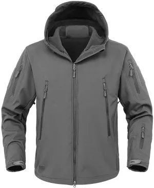 Men's Tactical Jacket 7 Pockets Performance Fleece Lined Water Resistant Soft Shell Winter Warm Insulated Comfy Coats