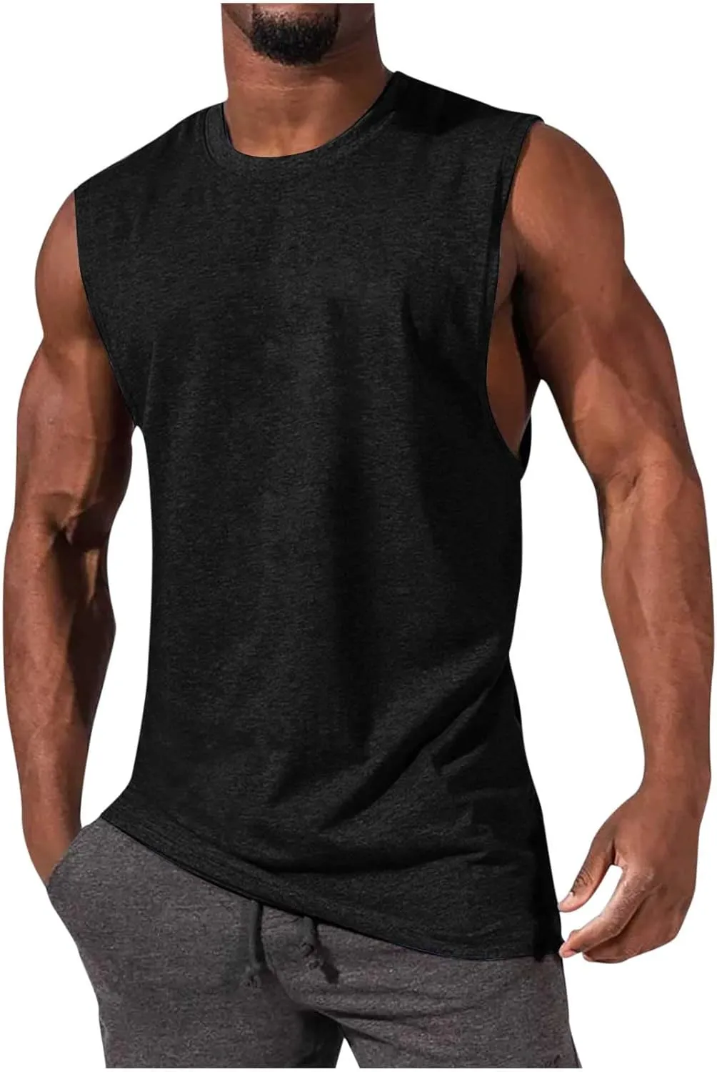 Mens Tank Tops,Sleeveless Muscle T Shirts for Men's Fitness,Quick Dry Gym Tank Top for Men Athletic Bodybuilding Shirt Tees