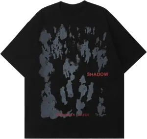 Men's Teens Baggy Teenage Vintage Streetwear Tees Shirts Oversized Y2k Graffiti Graphic Short Sleeve 100% Cotton Tops
