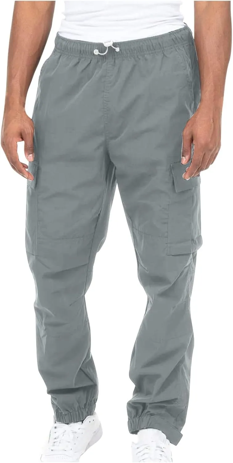 Mens Workout Cargo Sweatpants Waist Trousers Streetwear Work Pant Athletic Sweatpants with Pockets Men Joggers Pants