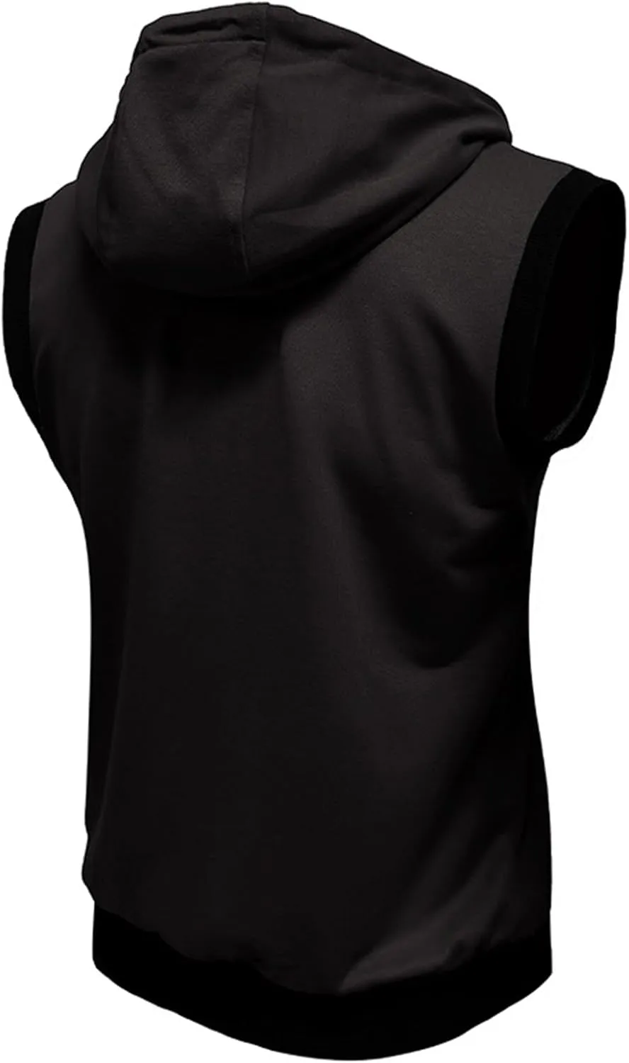 Men's Workout Hooded Tank Tops Zip Up Sleeveless Hipster T-Shirts Bodybuilding Hoodies Muscle Fitness Cut Off T Shirt