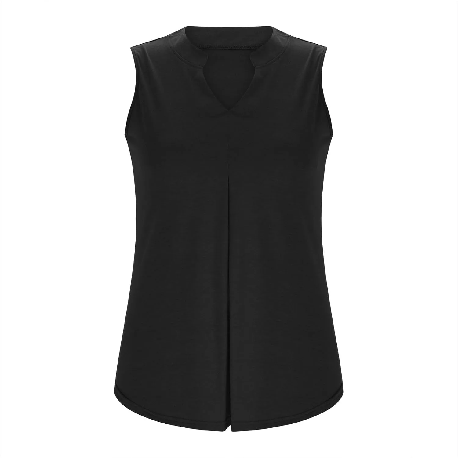 Oplxuo Women V Neck Pleated Tank Tops Trendy Dressy Sleeveless Shirts Casual Cute Blouses Solid Summer Tanks