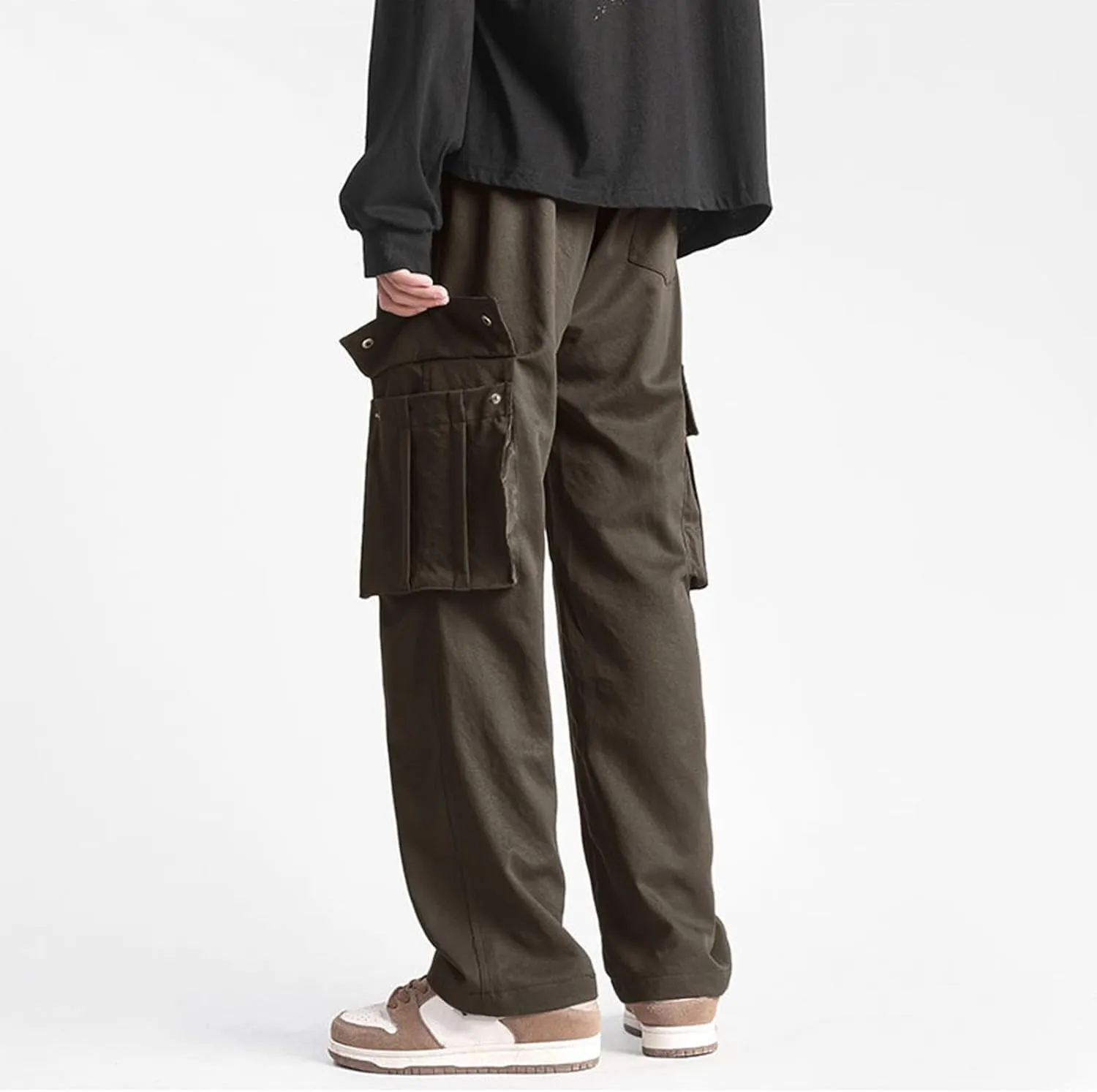Outdoor Sports Pants Work Pants Men Casual Yoga Pants Men's Cotton Cargo Pants Multi-Pocket Trousers for Trekking